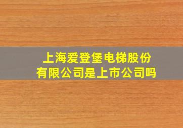 上海爱登堡电梯股份有限公司是上市公司吗