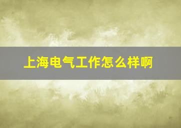 上海电气工作怎么样啊