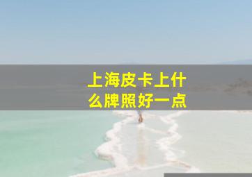 上海皮卡上什么牌照好一点