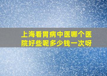 上海看胃病中医哪个医院好些呢多少钱一次呀