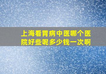 上海看胃病中医哪个医院好些呢多少钱一次啊