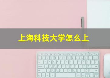 上海科技大学怎么上