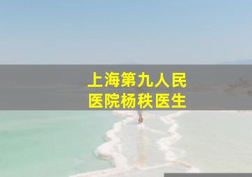 上海第九人民医院杨秩医生