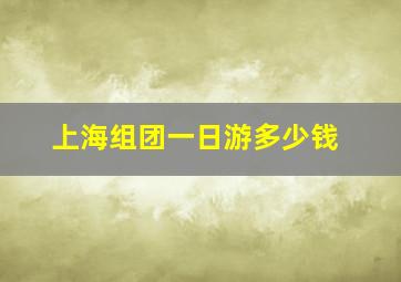 上海组团一日游多少钱