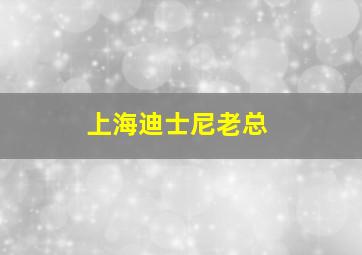 上海迪士尼老总