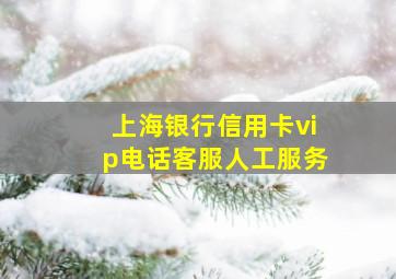 上海银行信用卡vip电话客服人工服务