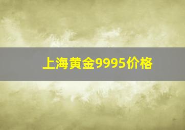 上海黄金9995价格