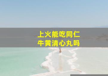 上火能吃同仁牛黄清心丸吗