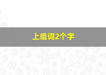 上组词2个字