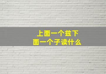 上面一个兹下面一个子读什么