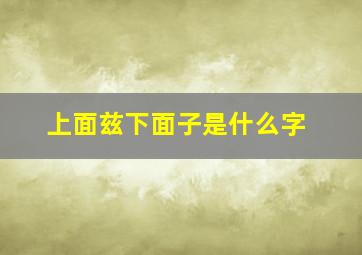 上面兹下面子是什么字