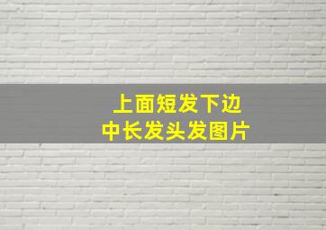 上面短发下边中长发头发图片