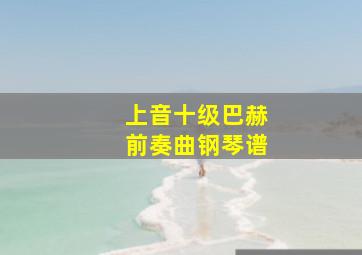 上音十级巴赫前奏曲钢琴谱