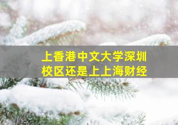 上香港中文大学深圳校区还是上上海财经