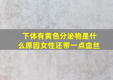 下体有黄色分泌物是什么原因女性还带一点血丝