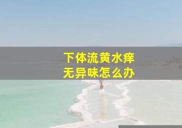 下体流黄水痒无异味怎么办