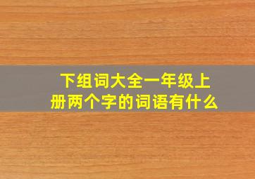 下组词大全一年级上册两个字的词语有什么