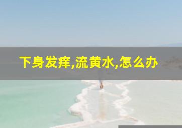 下身发痒,流黄水,怎么办