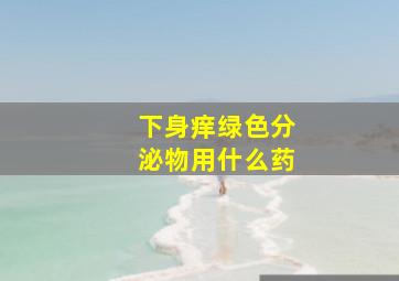 下身痒绿色分泌物用什么药