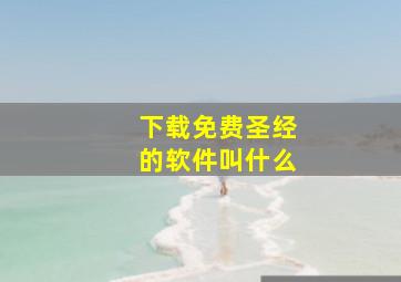 下载免费圣经的软件叫什么