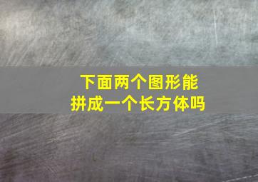 下面两个图形能拼成一个长方体吗