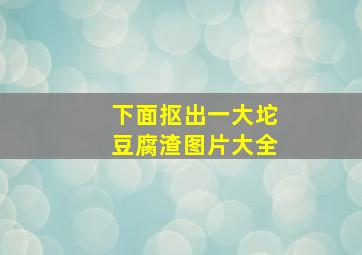 下面抠出一大坨豆腐渣图片大全