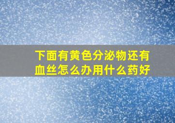 下面有黄色分泌物还有血丝怎么办用什么药好