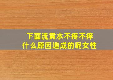 下面流黄水不疼不痒什么原因造成的呢女性