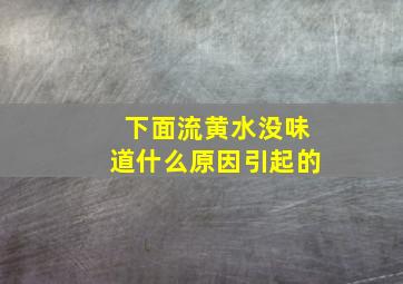 下面流黄水没味道什么原因引起的