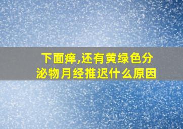 下面痒,还有黄绿色分泌物月经推迟什么原因