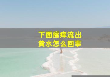 下面瘙痒流出黄水怎么回事