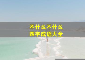 不什么不什么四字成语大全