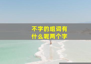 不字的组词有什么呢两个字