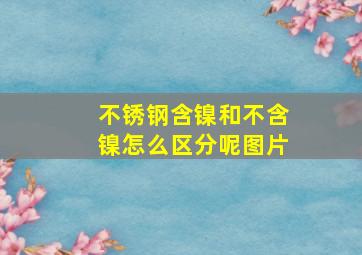 不锈钢含镍和不含镍怎么区分呢图片