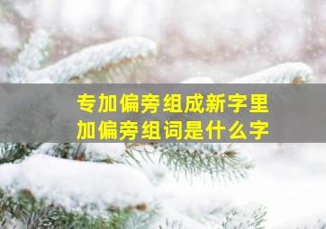 专加偏旁组成新字里加偏旁组词是什么字