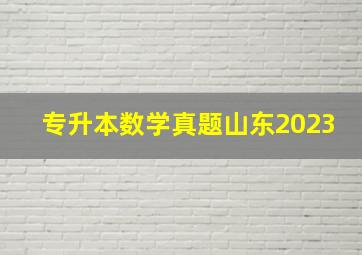 专升本数学真题山东2023