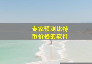 专家预测比特币价格的软件