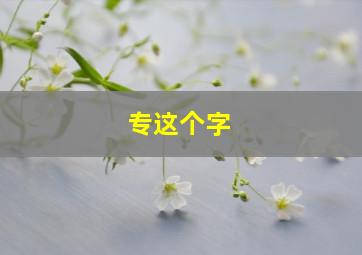 专这个字