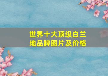 世界十大顶级白兰地品牌图片及价格