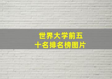 世界大学前五十名排名榜图片