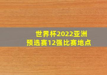 世界杯2022亚洲预选赛12强比赛地点