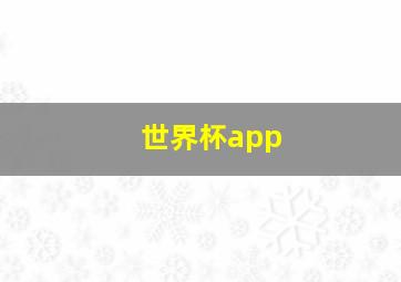 世界杯app