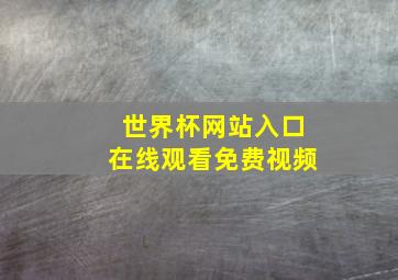 世界杯网站入口在线观看免费视频