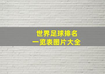 世界足球排名一览表图片大全