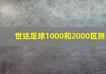 世达足球1000和2000区别