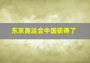 东京奥运会中国获得了