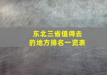 东北三省值得去的地方排名一览表