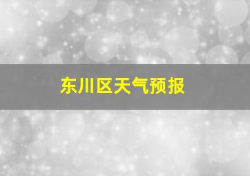 东川区天气预报