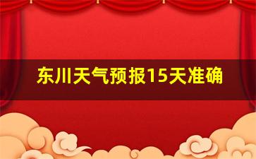 东川天气预报15天准确