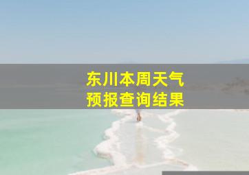 东川本周天气预报查询结果